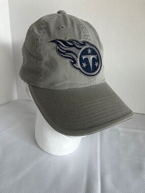 RARE - Grey Tennessee Titans NFL Annco Flaming Logo Adjustable Hat Cap